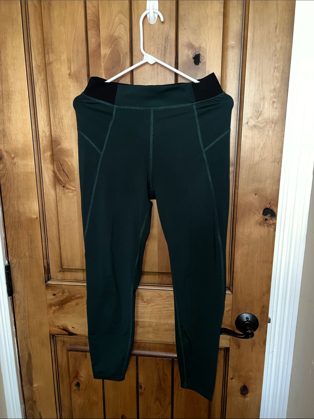 Marika Forest Green & Black Athletic Leggings